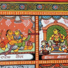 5714 Traditional Pigments Pattachitra Art - Painting from Orissa - GIFT it!-WOVENSOULS-Antique-Vintage-Textiles-Art-Decor