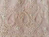 5726 SOLD- Old Chikan Hand Embroidery Fragment Baby Pink Cotton-WOVENSOULS-Antique-Vintage-Textiles-Art-Decor