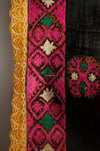 582 SOLD - Outstanding Antique Bridal Swat Valley Embroidery Phulkari Shawl Textile-WOVENSOULS-Antique-Vintage-Textiles-Art-Decor
