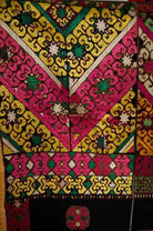 582 SOLD - Outstanding Antique Bridal Swat Valley Embroidery Phulkari Shawl Textile-WOVENSOULS-Antique-Vintage-Textiles-Art-Decor