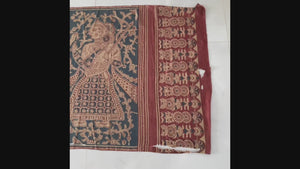 1641 verkaufte große Gujarat -zeremonielle Stoff mit einer Reihe weiblicher Musiker