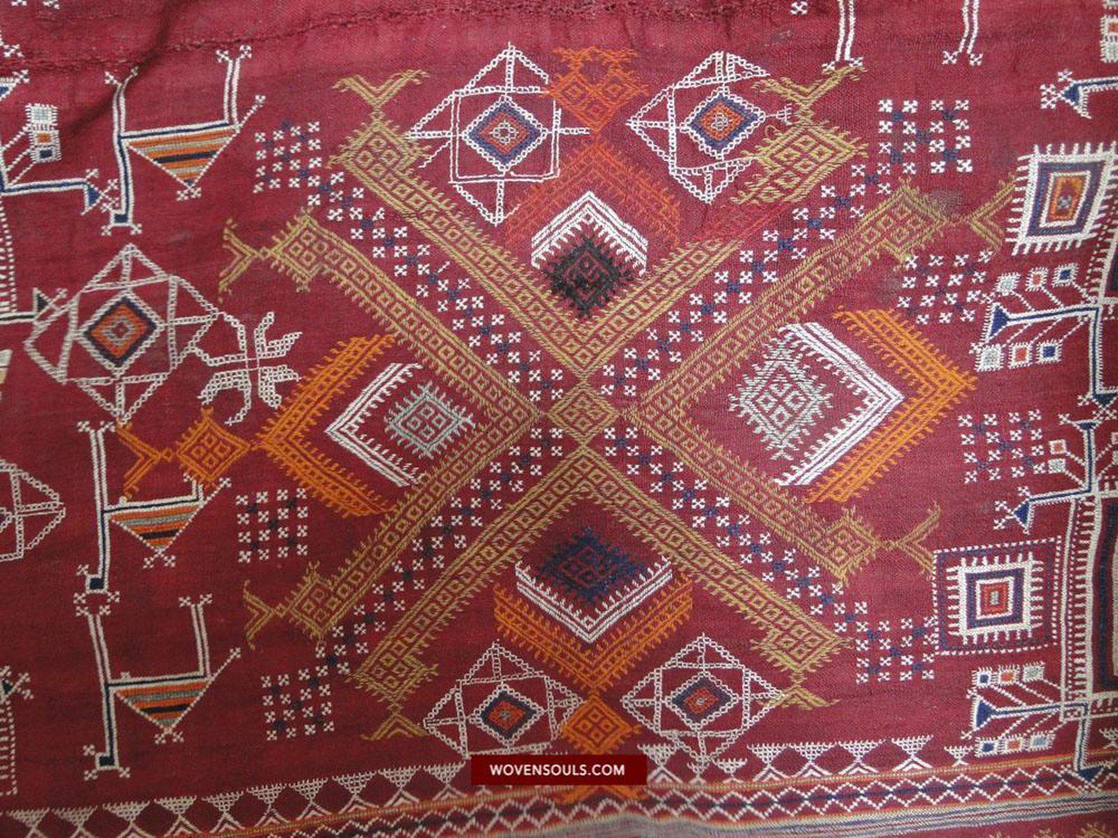 606 Amazing Rajasthan Shekhawati Bishnoi Wedding Shawl Indian textiles Embroidery-WOVENSOULS-Antique-Vintage-Textiles-Art-Decor