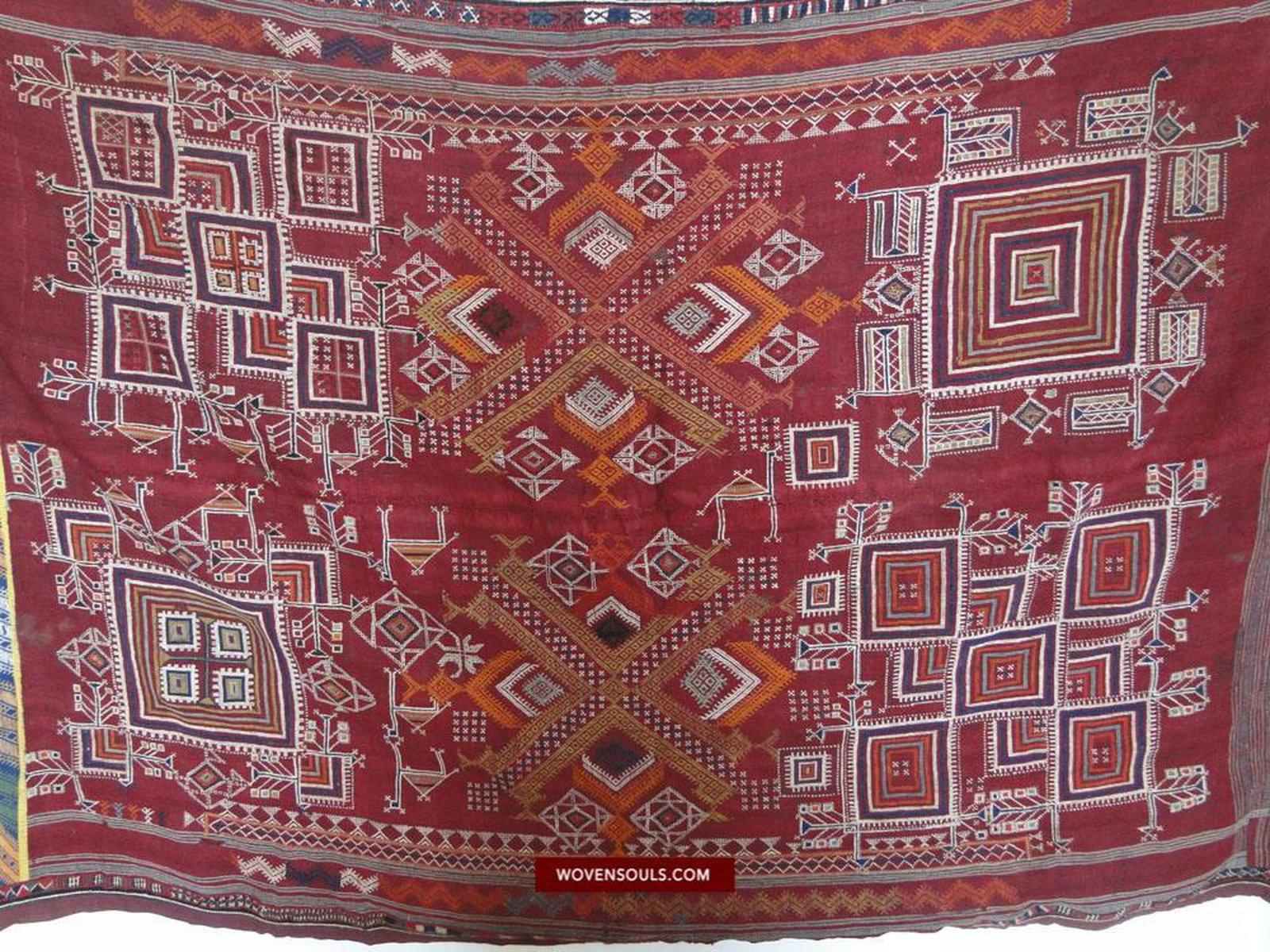 606 Amazing Rajasthan Shekhawati Bishnoi Wedding Shawl Indian textiles Embroidery-WOVENSOULS-Antique-Vintage-Textiles-Art-Decor