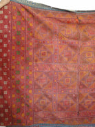 618 Old Bishnoi Shekhawati Wedding Odhana Shawl - Embroidery Bandhini Patterns-WOVENSOULS-Antique-Vintage-Textiles-Art-Decor