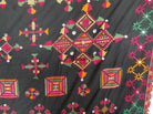 623 Semi Antique Kohistan Shawl Textile Art Embroidery-WOVENSOULS-Antique-Vintage-Textiles-Art-Decor