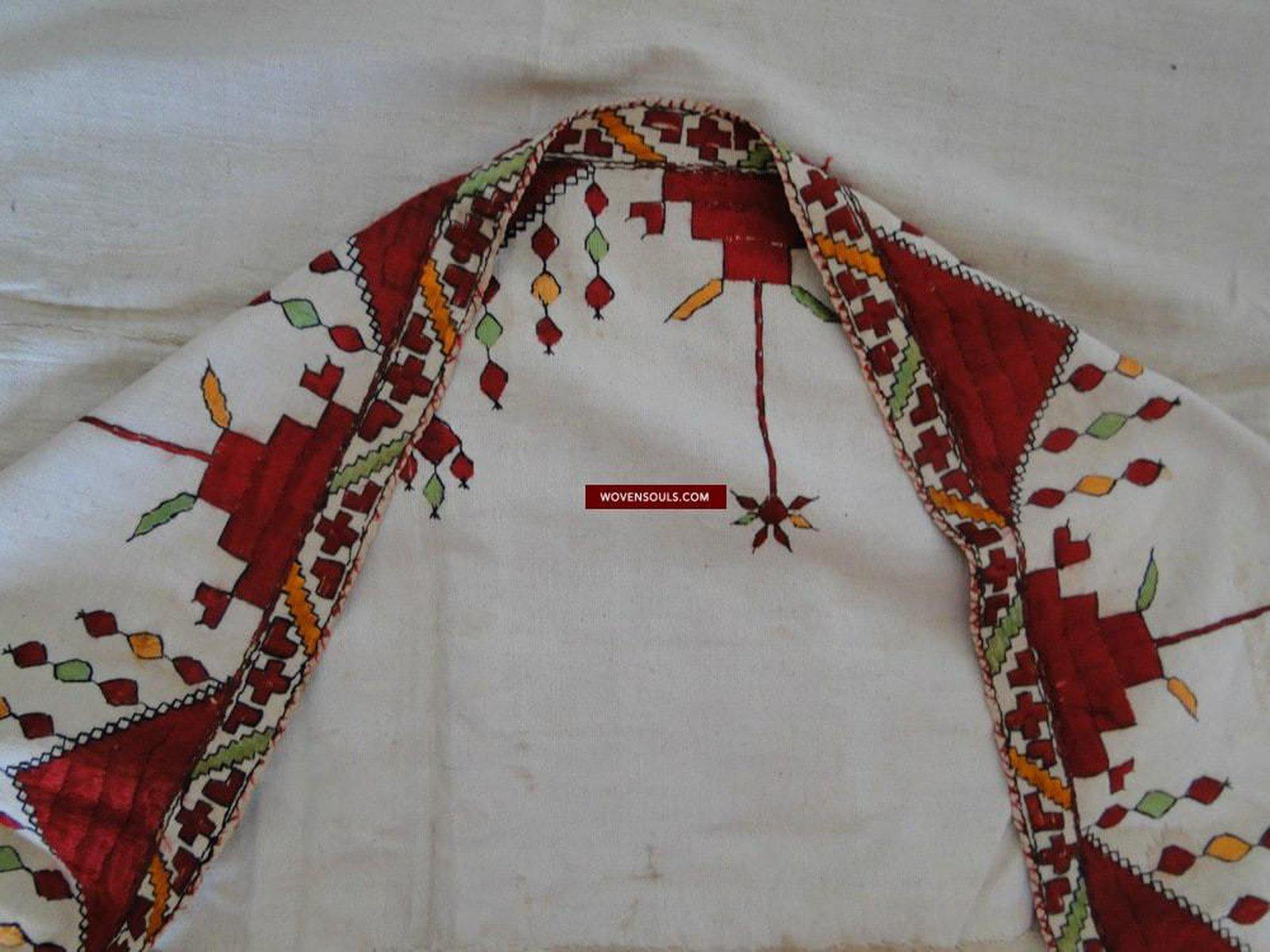 624 Rare Antique Swat Valley Wedding Textile Art Double Sided Embroidery - Antique Decor Ethnic Art 