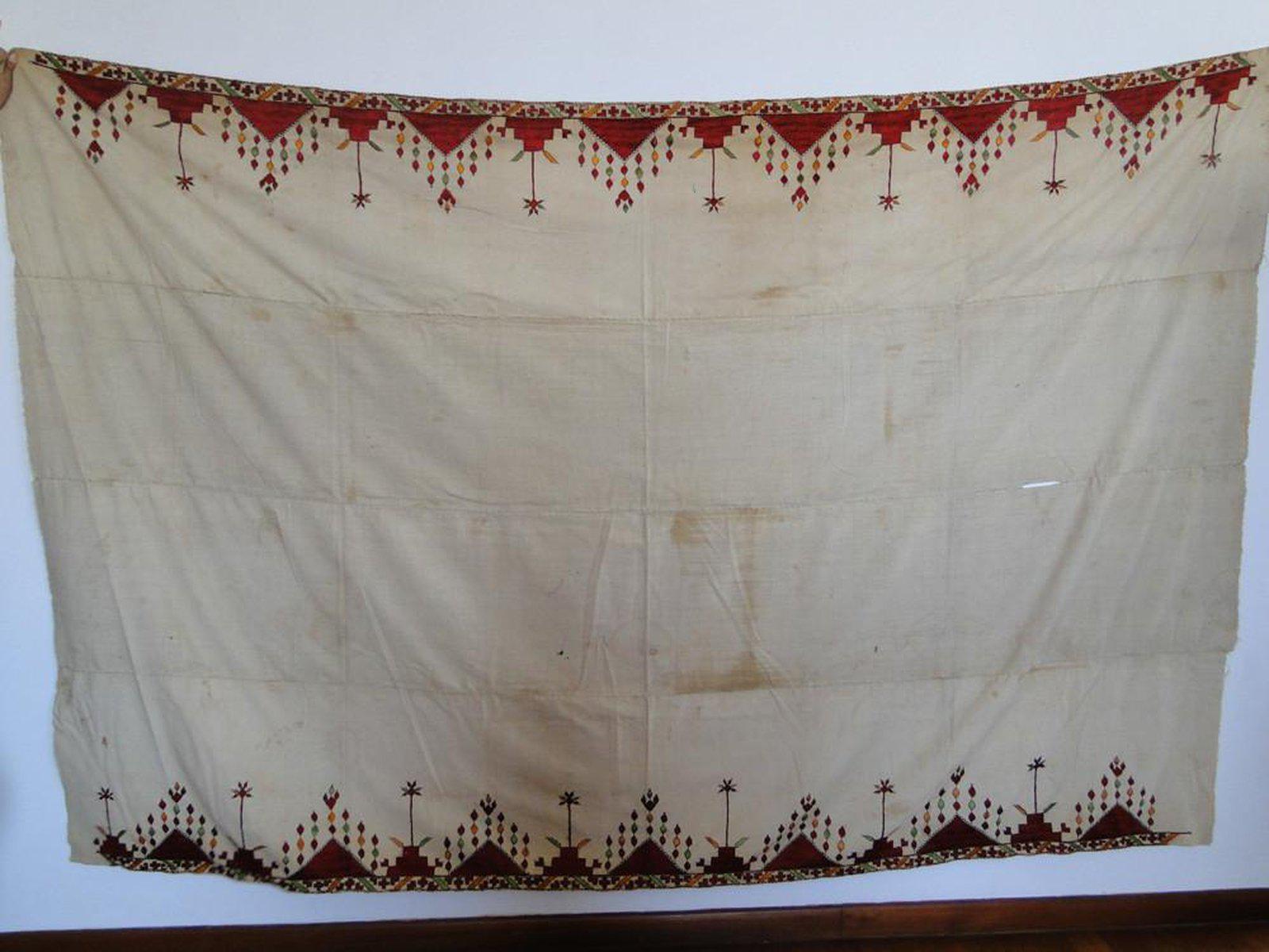 624 Rare Antique Swat Valley Wedding Textile Art Double Sided Embroidery-WOVENSOULS-Antique-Vintage-Textiles-Art-Decor