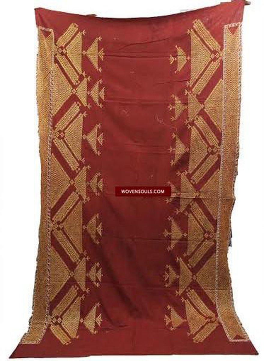 630 SOLD Chope Phulkari Double Sided Palindrome Embroidery Indian Textile Art Punjab-WOVENSOULS-Antique-Vintage-Textiles-Art-Decor