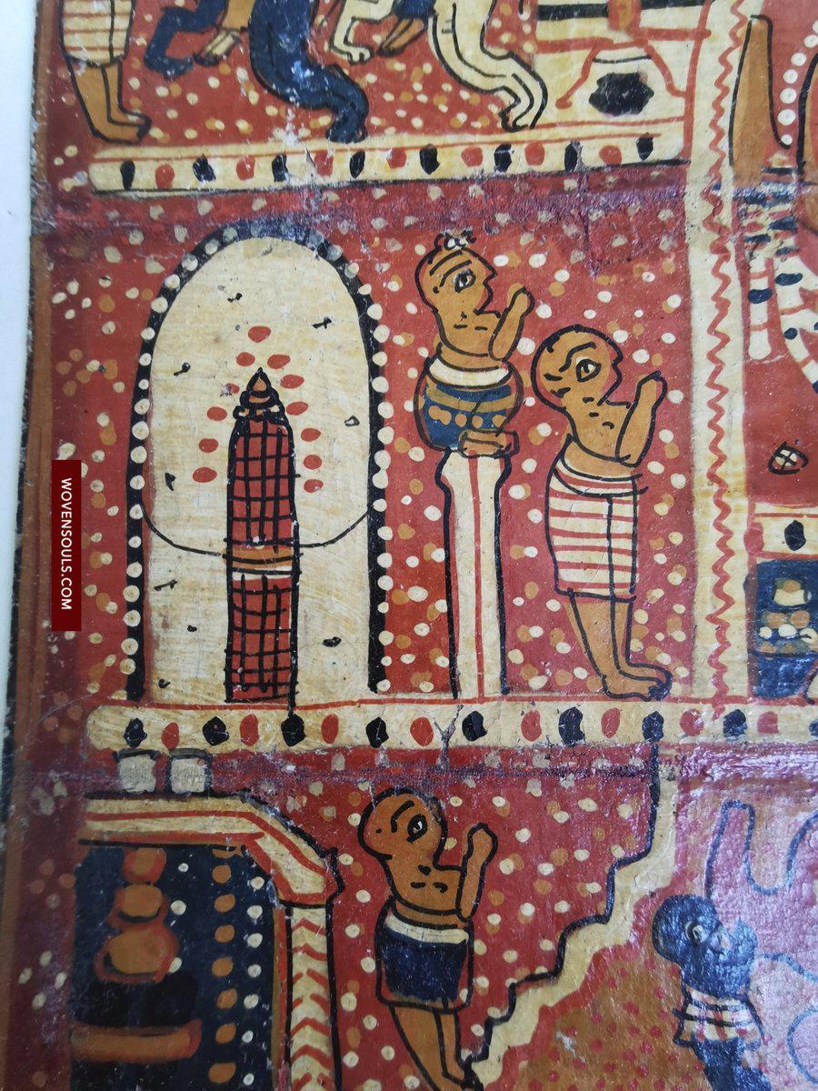 632 Patta Chitra Painting Art From Jagannath Puri-WOVENSOULS-Antique-Vintage-Textiles-Art-Decor