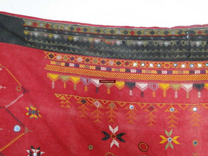 638 Old Rajasthan Tribal Wedding Shawl embroidery Indian Textiles Art-WOVENSOULS-Antique-Vintage-Textiles-Art-Decor