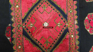 645 Antique Swat Valley Bridal Costume Handmade cotton with embroidery textile art-WOVENSOULS-Antique-Vintage-Textiles-Art-Decor