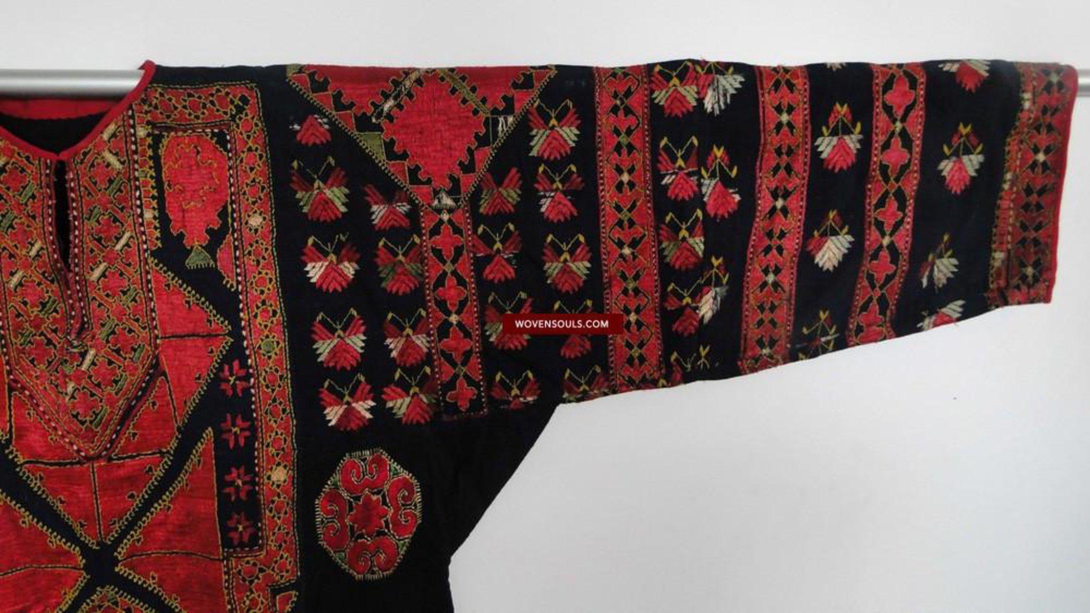 645 Antique Swat Valley Bridal Costume Handmade cotton with embroidery textile art-WOVENSOULS-Antique-Vintage-Textiles-Art-Decor