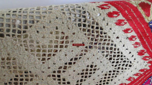 649 Antique Swat Valley Pillow case Textile Art Embroidery & Rare Cutwork - Museum Quality-WOVENSOULS-Antique-Vintage-Textiles-Art-Decor