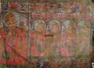 656 Old Pabuji Ki Phad - One Large Section - Indian Folk Painting Art Rajasthan-WOVENSOULS-Antique-Vintage-Textiles-Art-Decor