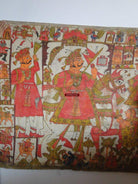 657 Complete Old Phad Narrative Painting [LARGE] / Rajasthan-WOVENSOULS-Antique-Vintage-Textiles-Art-Decor