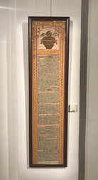 658 Old Jain Invitation Scroll - Rare Manuscript Painting-WOVENSOULS-Antique-Vintage-Textiles-Art-Decor