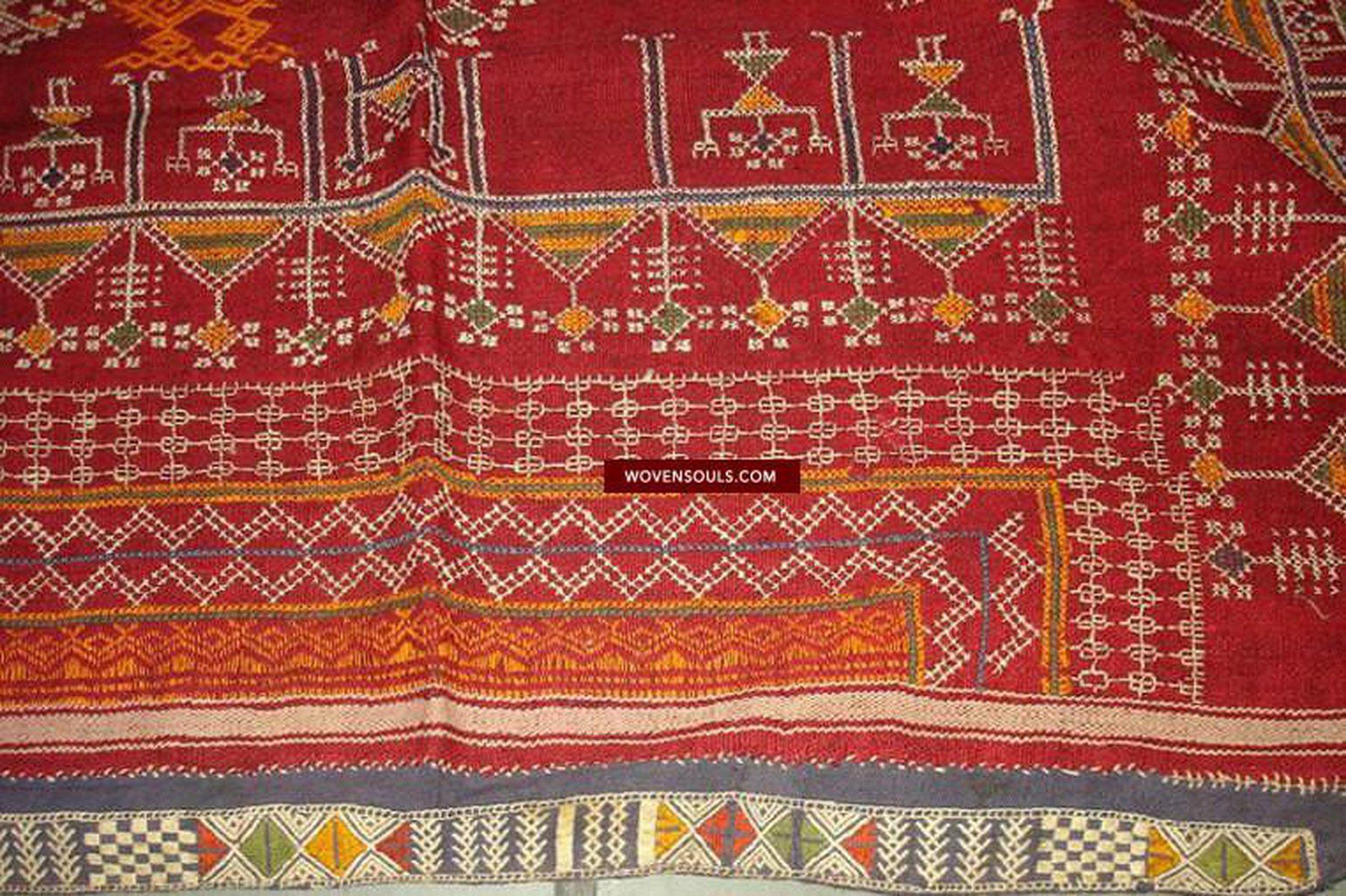 661 Scialle da sposa vintage Shekhawati Bishnoi Rajasthani Odhana-WOVENSOULS-Arredamento artistico-tessile-vintage-antico