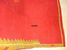 664 Rajasthan Wedding Shawl double sided - Palindrome - embroidery-WOVENSOULS-Antique-Vintage-Textiles-Art-Decor