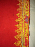 664 Rajasthan Wedding Shawl double sided - Palindrome - embroidery-WOVENSOULS-Antique-Vintage-Textiles-Art-Decor