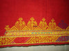 664 Rajasthan Wedding Shawl double sided - Palindrome - embroidery-WOVENSOULS-Antique-Vintage-Textiles-Art-Decor