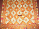 670 Patanga Bagh Phulkari Indian Textile Art Embroidery SIlk-WOVENSOULS-Antique-Vintage-Textiles-Art-Decor