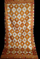 670 Patanga Bagh Phulkari Indian Textile Art Embroidery SIlk-WOVENSOULS-Antique-Vintage-Textiles-Art-Decor