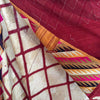 673 White Chand Bagh Lehariya Border Phulkari Indian Textiles-WOVENSOULS-Antique-Vintage-Textiles-Art-Decor