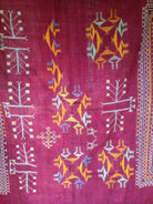 676 SOLD Bishnoi Odhana Shawl - Tribal Textile with Naive Embroidery Art - Rajasthan-WOVENSOULS-Antique-Vintage-Textiles-Art-Decor