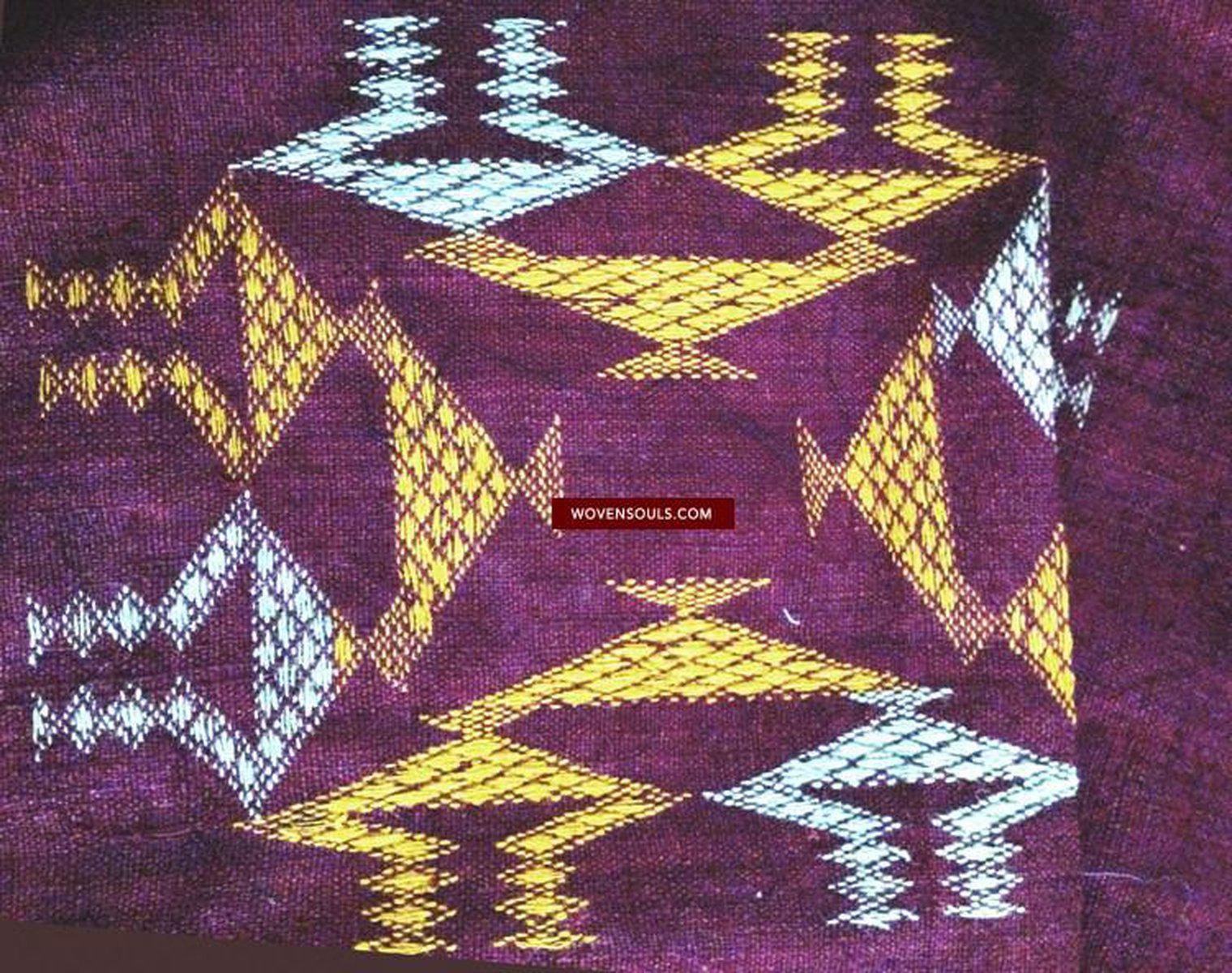 676 SOLD Bishnoi Odhana Shawl - Tribal Textile with Naive Embroidery Art - Rajasthan-WOVENSOULS-Antique-Vintage-Textiles-Art-Decor