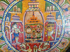 678 SOLD Antique Round Jagannath Puri Jatripatti Painting-WOVENSOULS-Antique-Vintage-Textiles-Art-Decor