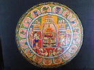 678 SOLD Antique Round Jagannath Puri Jatripatti Painting-WOVENSOULS-Antique-Vintage-Textiles-Art-Decor