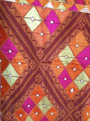 681 SOLD Vintage Hybrid Chope Phulkari Bagh Punjab Textile-WOVENSOULS-Antique-Vintage-Textiles-Art-Decor