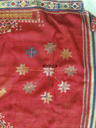 683 Indian Textile - Shekhawati Bishnoi Shawl Textile Art Embroidery Rajasthan-WOVENSOULS-Antique-Vintage-Textiles-Art-Decor