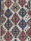 1326 Vendida alfombra de campo blanco kurdo antiguo