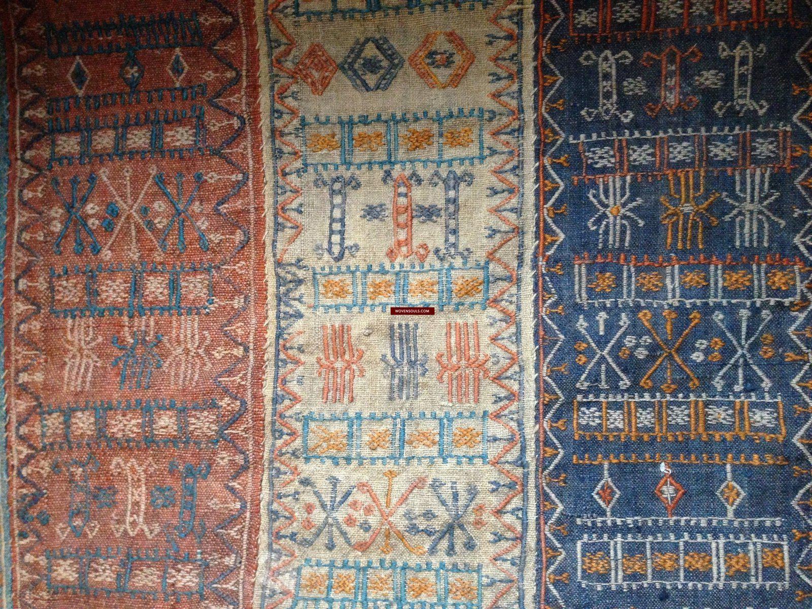 700 Antique Anatolian Sivas Cicim Perde Tent Divider Kilim Rug Textile Art - Gallery-2-WOVENSOULS-Antique-Vintage-Textiles-Art-Decor