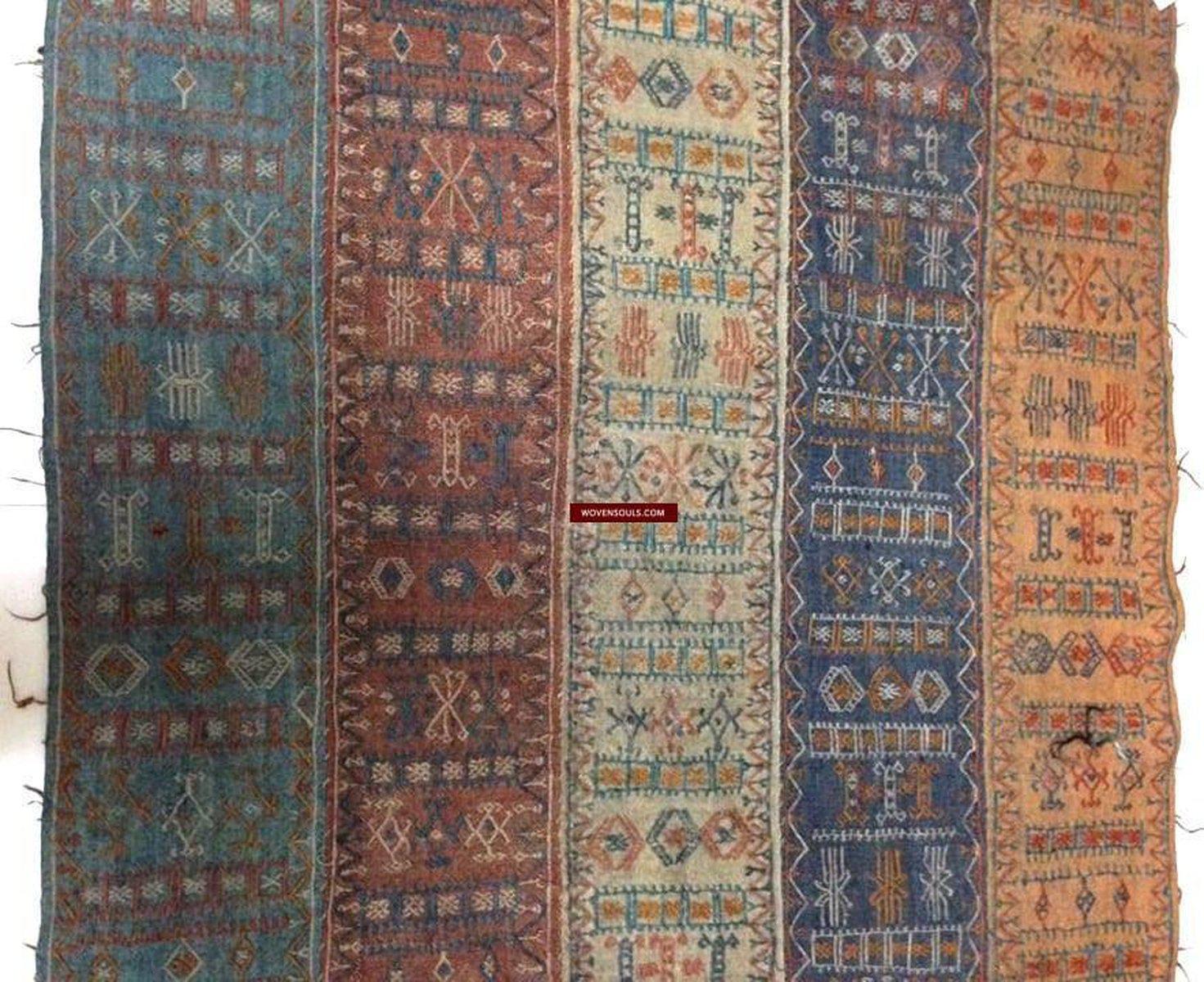 700 Antique Anatolian Sivas Cicim Perde Tent Divider Kilim Rug Textile Art - Gallery-2-WOVENSOULS-Antique-Vintage-Textiles-Art-Decor