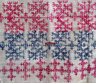 701 Hazara Snowflake Shawl - Antique Embroidery Textile Art-WOVENSOULS-Antique-Vintage-Textiles-Art-Decor