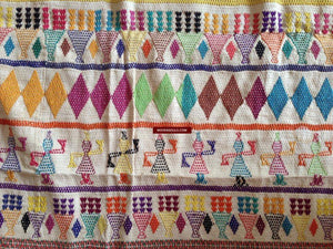 710 Vintage Dharaniyo Dhaniyo Embroidered Textile Superb Rustic Motifs WOVENSOULS Antique Textiles & Art Gallery