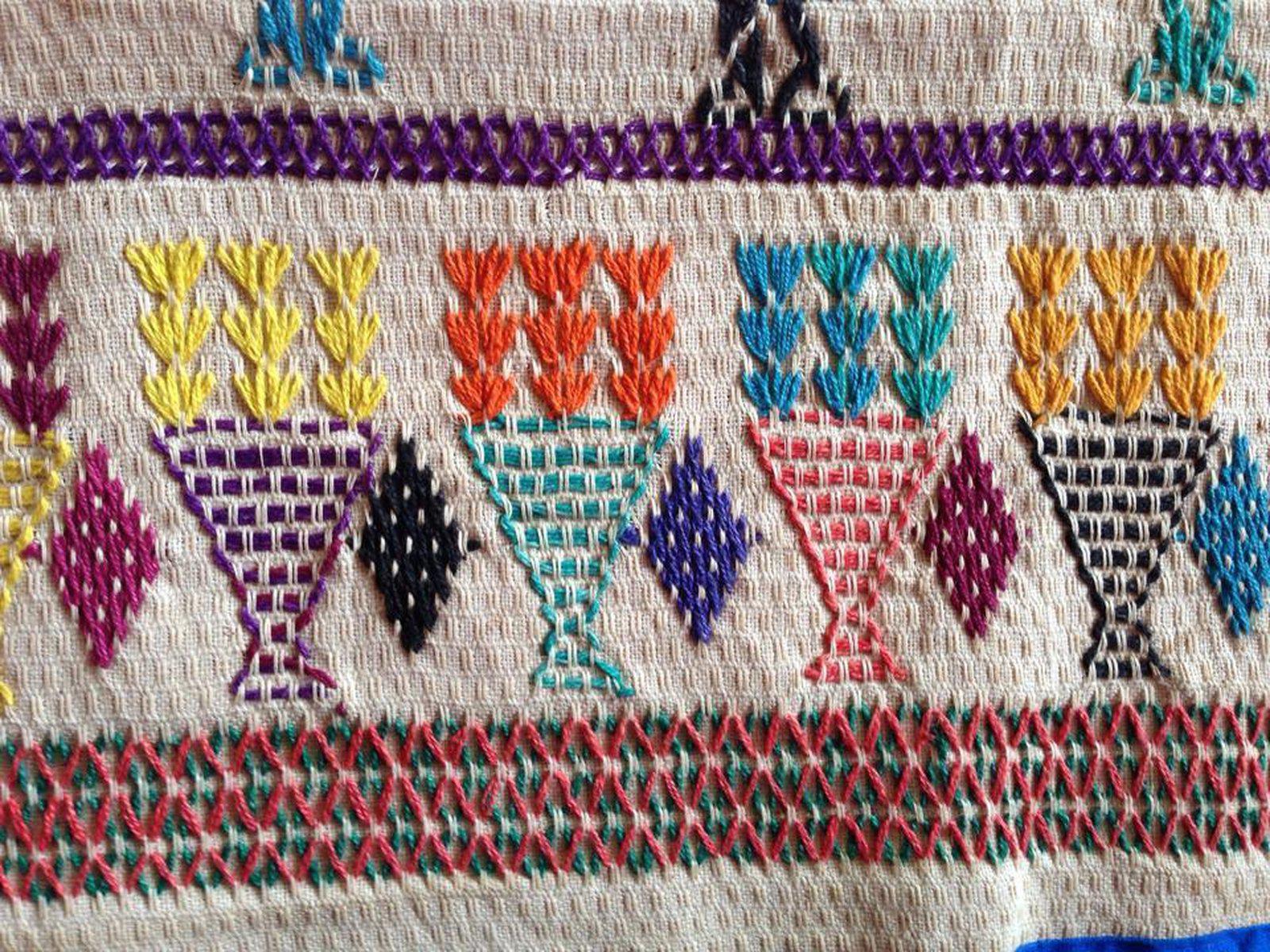 710 Vintage Dharaniyo Dhaniyo Embroidered Textile Superb Rustic Motifs WOVENSOULS Antique Textiles & Art Gallery