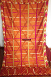 716 SOLD Orange Flame Bagh Phulkari-WOVENSOULS-Antique-Vintage-Textiles-Art-Decor