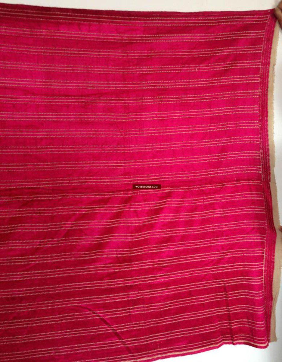 718 Pink Pin Stripes Thirma Phulkari Bagh Textile-WOVENSOULS-Antique-Vintage-Textiles-Art-Decor