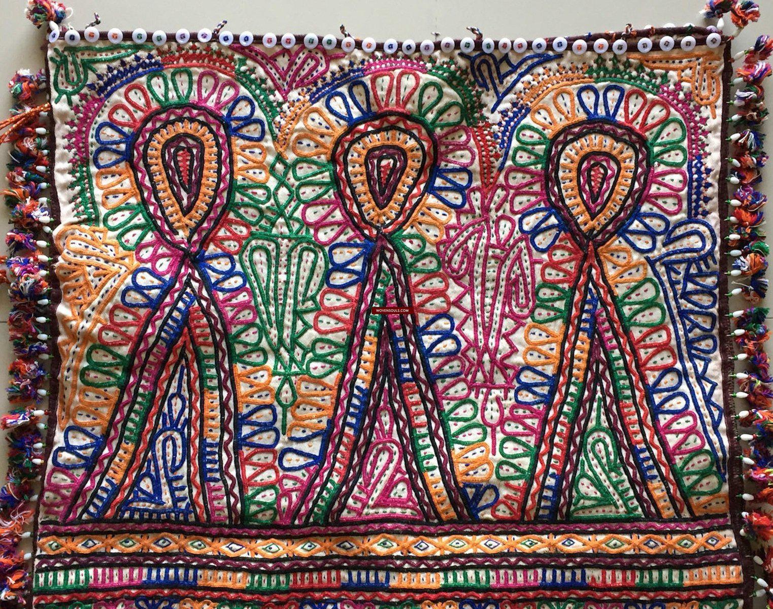 733 Superb Tribal Dowry Bag - Textile Art from Gujarat-WOVENSOULS-Antique-Vintage-Textiles-Art-Decor