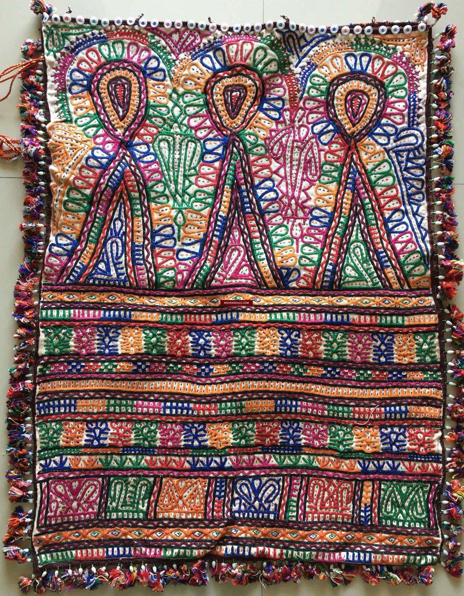 733 Superb Tribal Dowry Bag - Textile Art from Gujarat-WOVENSOULS-Antique-Vintage-Textiles-Art-Decor