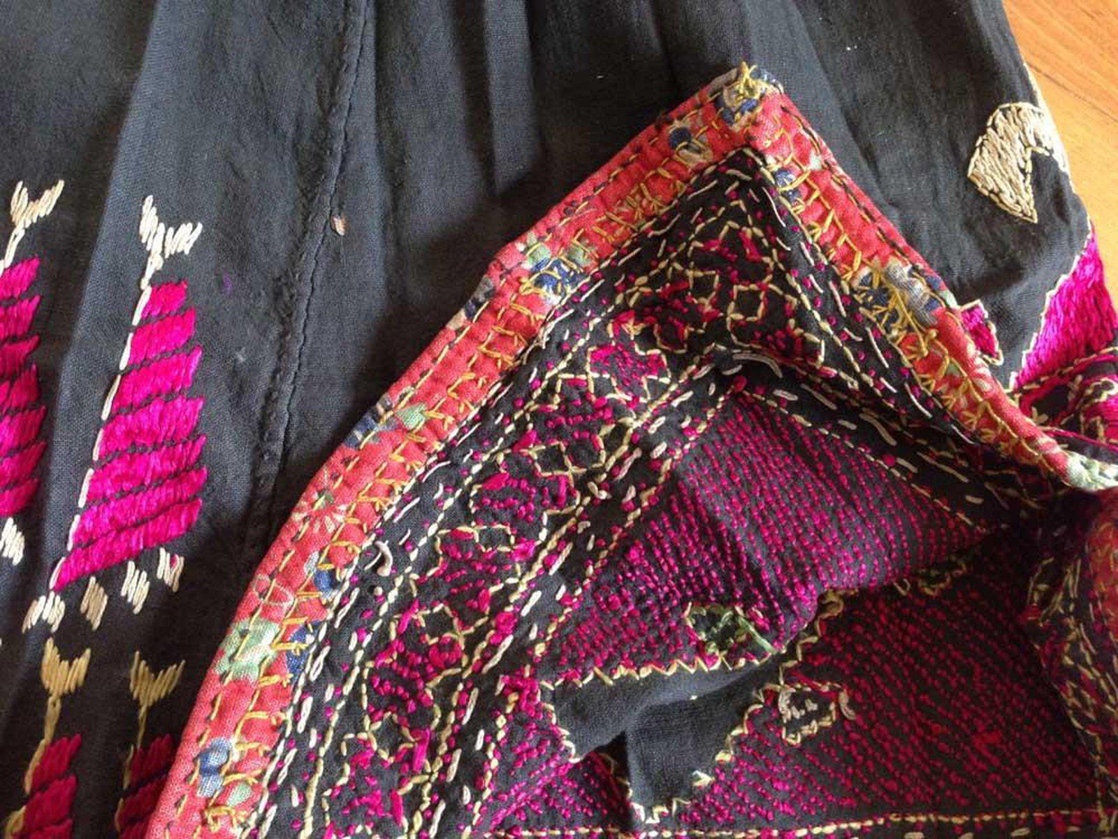 748 Antique Swat Valley Textile - Bridal Dress Costume with Rich Silk Embroidery-WOVENSOULS-Antique-Vintage-Textiles-Art-Decor