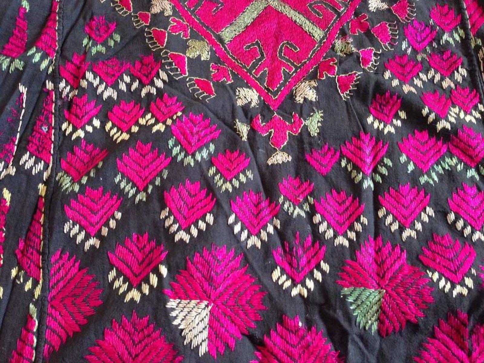 748 Antique Swat Valley Textile - Bridal Dress Costume with Rich Silk Embroidery-WOVENSOULS-Antique-Vintage-Textiles-Art-Decor