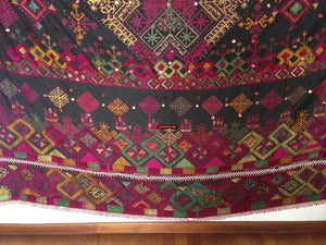 751 Vintage Kohistani Shawl Textile Art-WOVENSOULS-Antique-Vintage-Textiles-Art-Decor