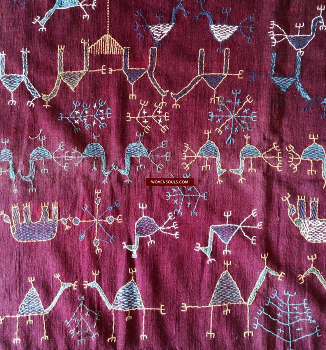 753 Shekhawati Bishnoi Shawl Rajasthan Textile Art-WOVENSOULS-Antique-Vintage-Textiles-Art-Decor