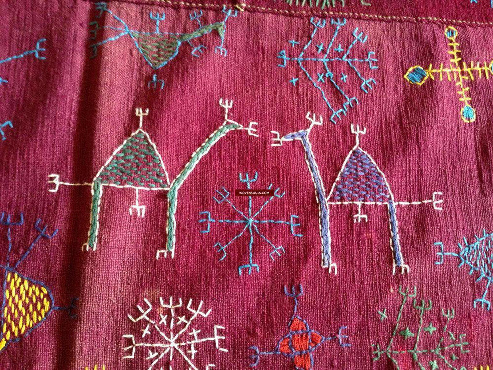 753 Shekhawati Bishnoi Shawl Rajasthan Textile Art-WOVENSOULS-Antique-Vintage-Textiles-Art-Decor