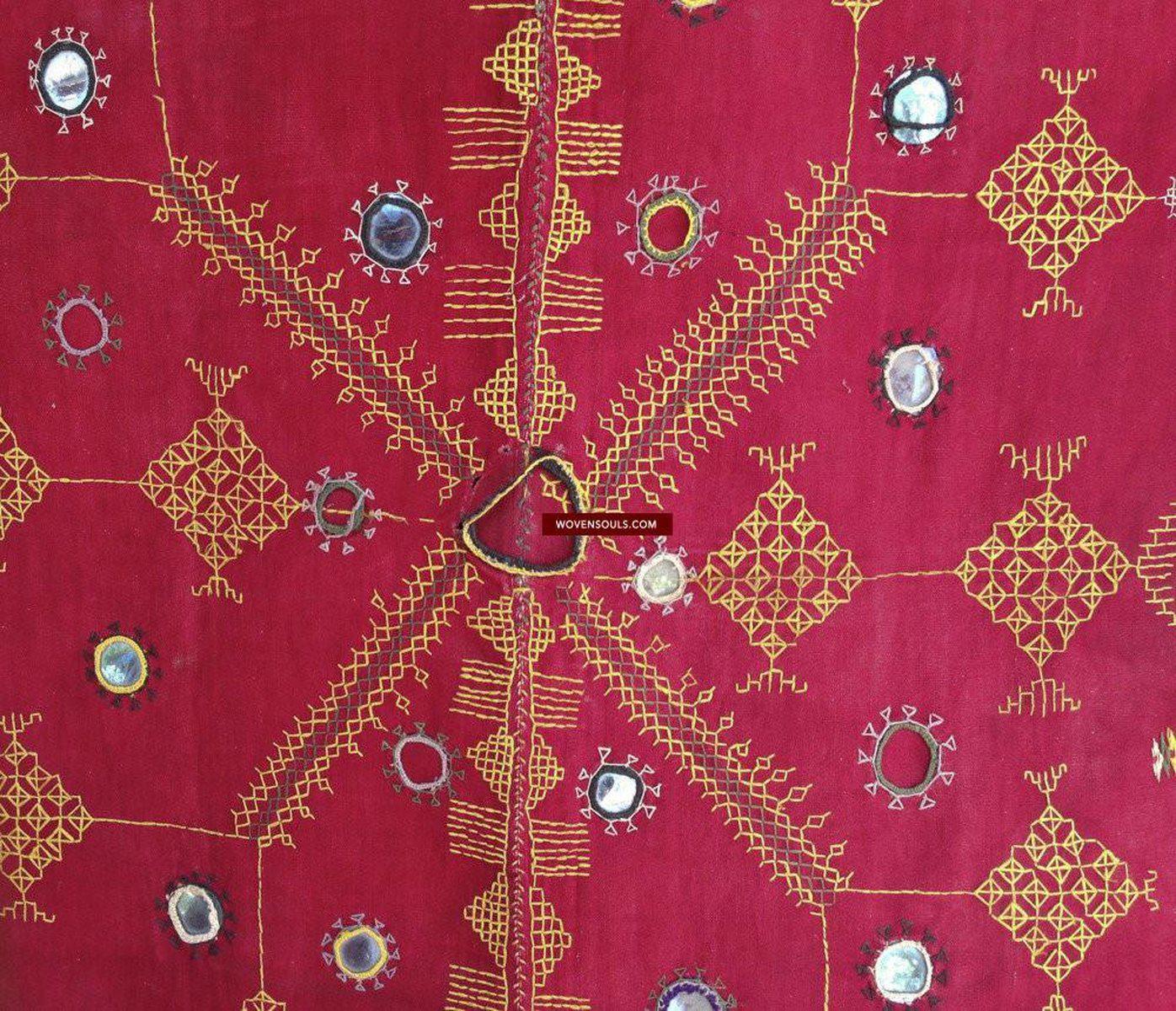 756 Shekhawati Bishnoi Shawl Rajasthan Textile Art-WOVENSOULS-Antique-Vintage-Textiles-Art-Decor