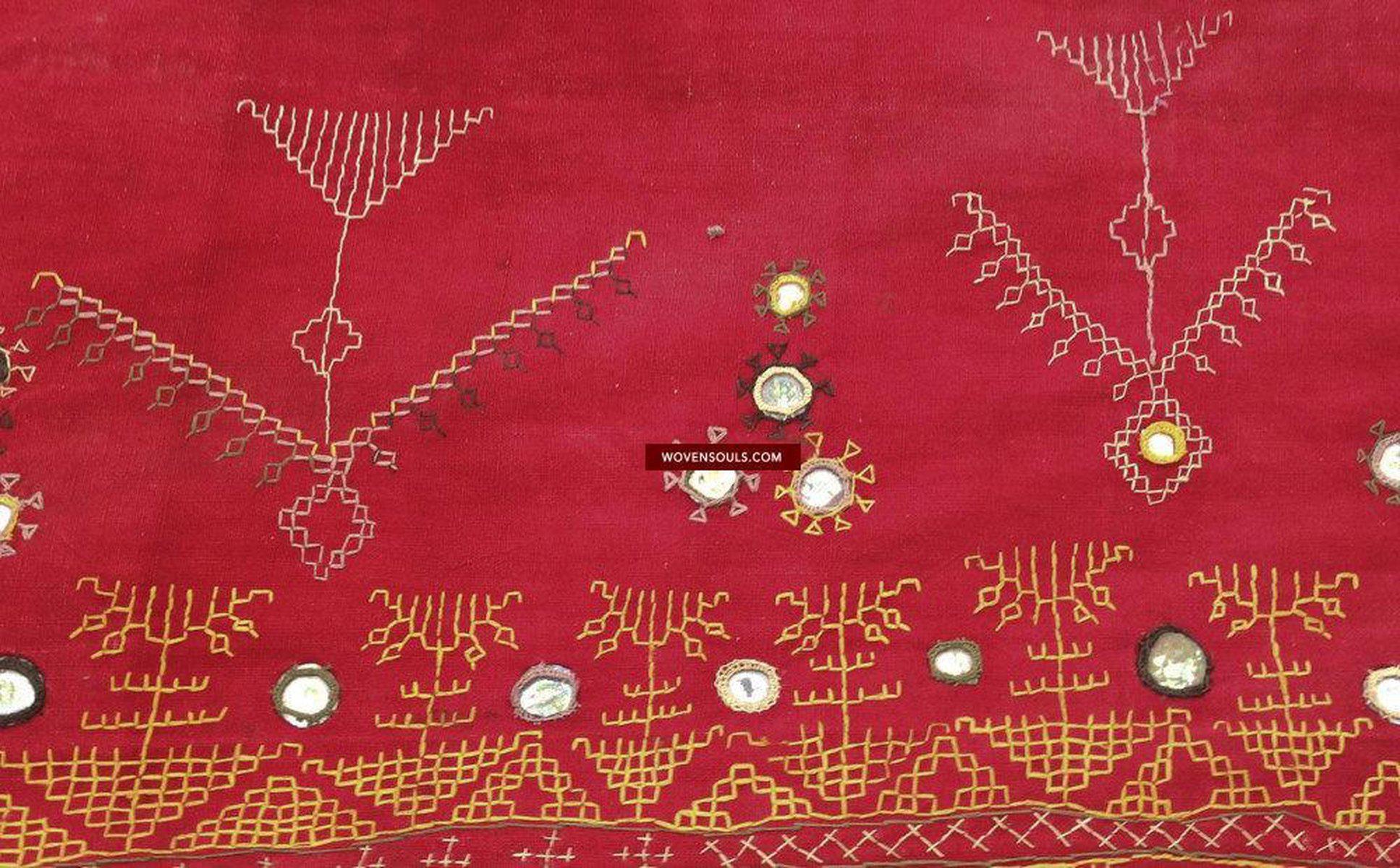 756 Shekhawati Bishnoi Shawl Rajasthan Textile Art-WOVENSOULS-Antique-Vintage-Textiles-Art-Decor